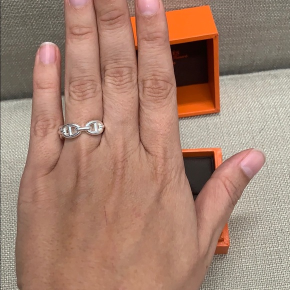 Brand New Chain D Ancre Small Silver Ring - Picture 6 of 6